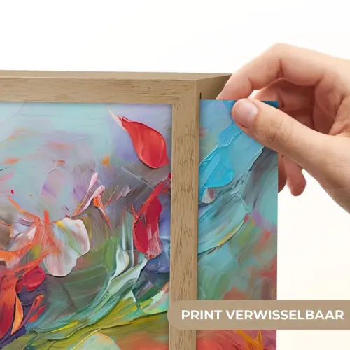 Olieverf - Kunst - Abstract - Kleurrijk Light Box met batterij (Wandlamp) middel -USP_websiteprintNL