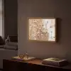 Droogbloemen - Beige - Bloemen - Natuur Light Box met batterij (Wandlamp) middel -sfeer1