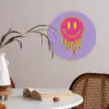 Smiley - Drip - Neon Akoestische PET Vilt - Rond klein -sfeer3