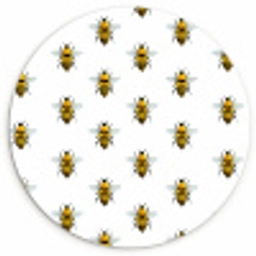 Bijen - Tijdloos - Wit Wandcirkel kunststof plaat 5mm dik klein 188 -3d