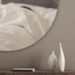 Champagne - Bed - Bubbels Akoestische PET Vilt - Rond klein -sfeer5_closeup
