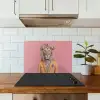 Leeuw - Pak - Geruit - Bril keuken achterwand spatscherm klein -sfeer2