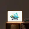 Vliegtuig - Blauw - Kinderen - Jongens Light Box met batterij (Wandlamp kind) middel -sfeer1_kind