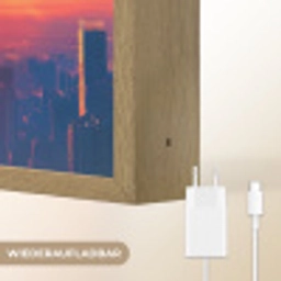 Superheld - Stad - Jongens - Kleurrijk - Zon Light Box met batterij (Wandlamp kind) middel -USP_websiteoplaadbaarDE