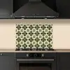 Patroon - Tegel - Groen keuken achterwand spatscherm klein 900 -sfeer1