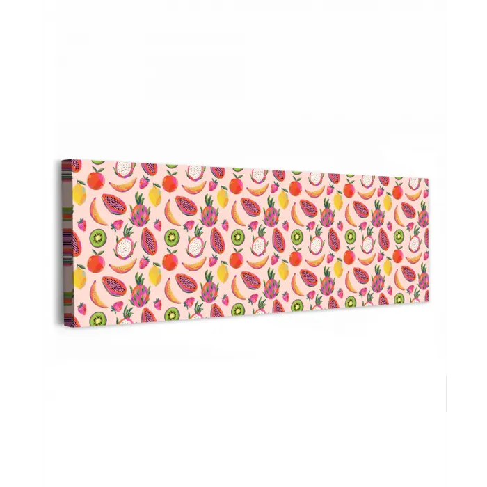 Roze - Kleuren - Fruit - Patroon canvas 2cm klein 828 -z3d