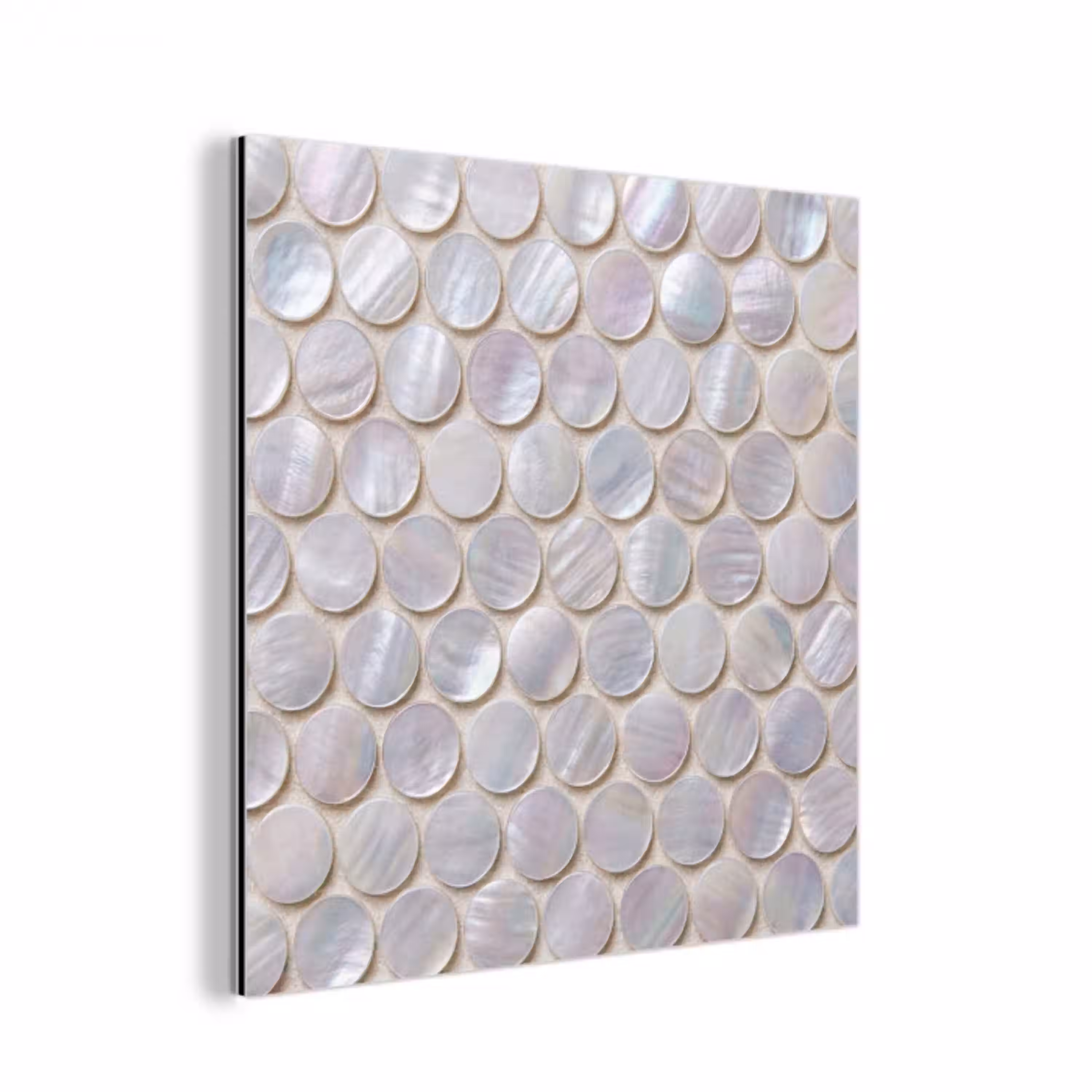 Patroon - Cirkels - Abstract - Modern - Wit aluminium wit klein -3d
