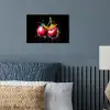 Kersen - Fruit - Graffiti - Verf - Abstract - Modern - Kleurrijk poster papier klein -sfeer2