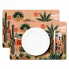 Tijger - Palmen - Cactus - Oranje Placemat vinyl groot -zzsfeer2_Kitchenyeah-website