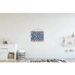 Abstract - Modern - Blauw textielposter latten blank klein 122 -kinderkamer