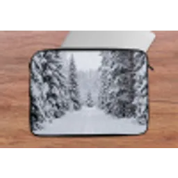 Bos - Winter - Sneeuw - Pad - Natuur laptophoes neopreen klein -tafel