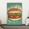 Hamburger - Illustratie - Sla - Kaas canvas 2cm klein -sfeer6