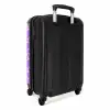 Giraffeprint in lavendel NBS - Handbagage koffer - Volwassenen Unisex middel -achterkant