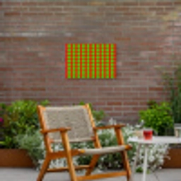 Stippen - Patroon - Groen Tuinposter op houten frame 2 cm dik klein 845 -sfeer3