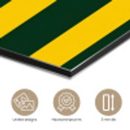 Klassiek - Strepen - Groen aluminium wit klein 46 -closeup_NL