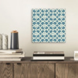 Patroon - Symmetrisch - Blauw aluminium wit klein 46 -sfeer1
