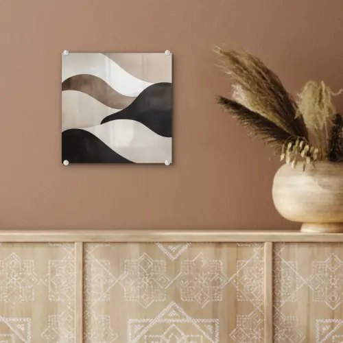 Golven - Abstract - Beige plexiglas 5mm klein -sfeer5