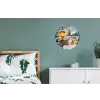 Kerstdorp - Huizen - Sneeuw - Kerst Wandcirkel aluminium klein -slaapkamer