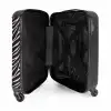 Zebra strepenmotief op zachtroze NBS - Handbagage koffer - Kinderen Unisex middel -binnenkant