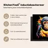 Aap - Graffiti - Kleurrijk - Bananen - Modern Inductie beschermer vinyl 3mm middel -sfeer2