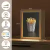 Friet - Porselein - Delfts blauw - Eten Light Box met kabel (Tafellamp) klein -USP_FR
