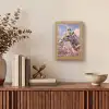 Giraffe - Bloemen - Roze Light Box met kabel (Tafellamp) klein -sfeer2