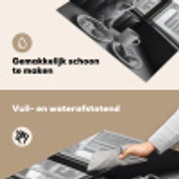 Kat - Koffie - Brood - Zwart Inductie beschemer met haakjes klein -ky-schoon-nl