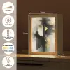 Abstract - Zwart - Verf - Modern Light Box met kabel (Tafellamp) klein -USP_NL