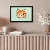 Rode panda - Groen - Cartoon fotolijst zwart zonder passe partout klein -sfeer5