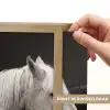Paarden - Zwart - Wit - Kudde Light Box met batterij (Wandlamp) middel -USP_websiteprintNL