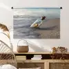 Glazenfles - Post - Zee - Zand Wandkleed katoen middel -sfeer5
