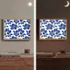 Floraal - Modern - Blauw Light Box met batterij (Wandlamp) middel 907 -sfeer3