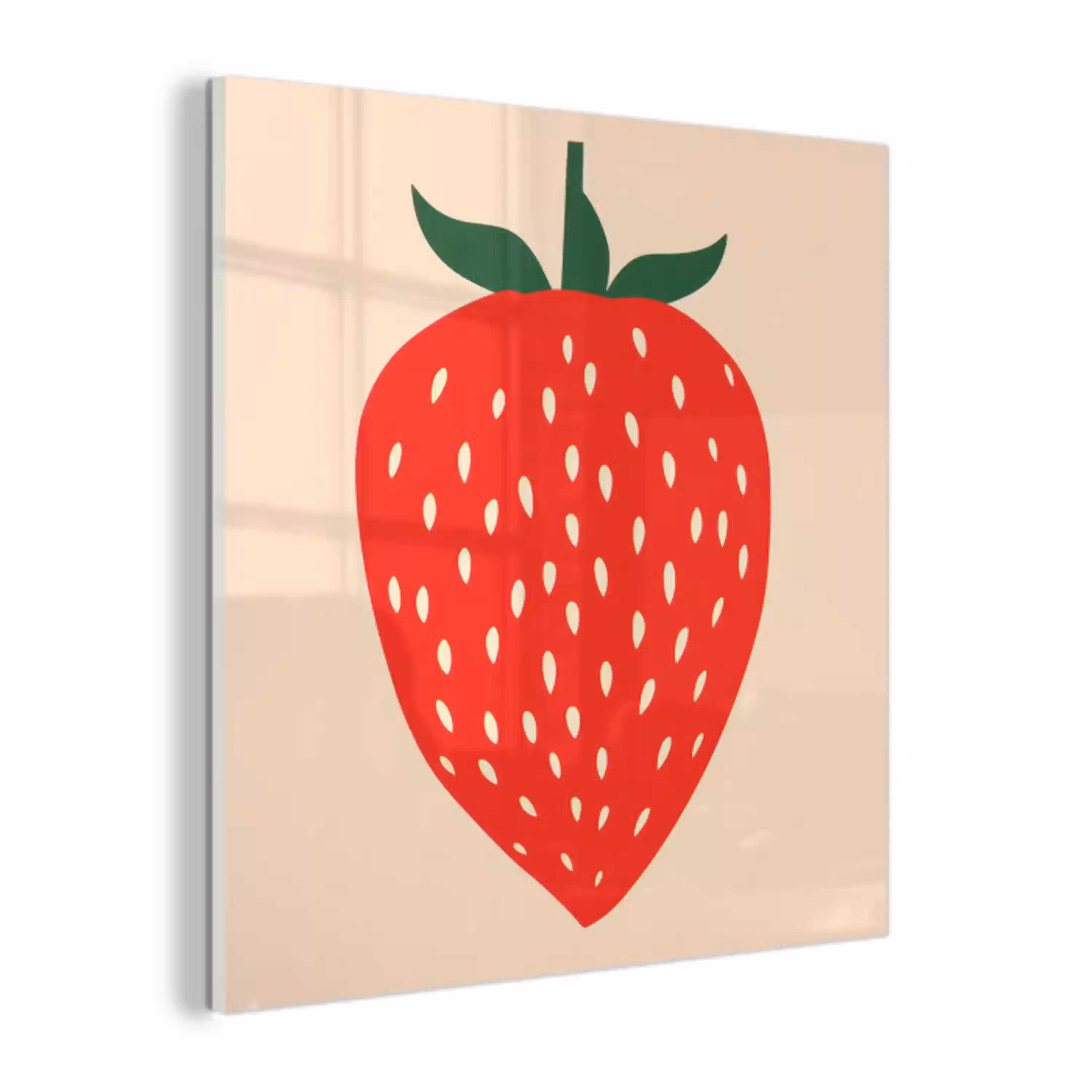 Aardbei - Rood - Modern - Boho plexiglas 5mm klein -z3d