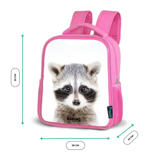 Rachid Racoon Kinderrugzak - Roze middel -productfoto_formaten