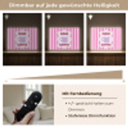 More coffee - Roze - Paars - Strepen - Mok Light Box met batterij (Wandlamp) middel -USP_dimbaarDE