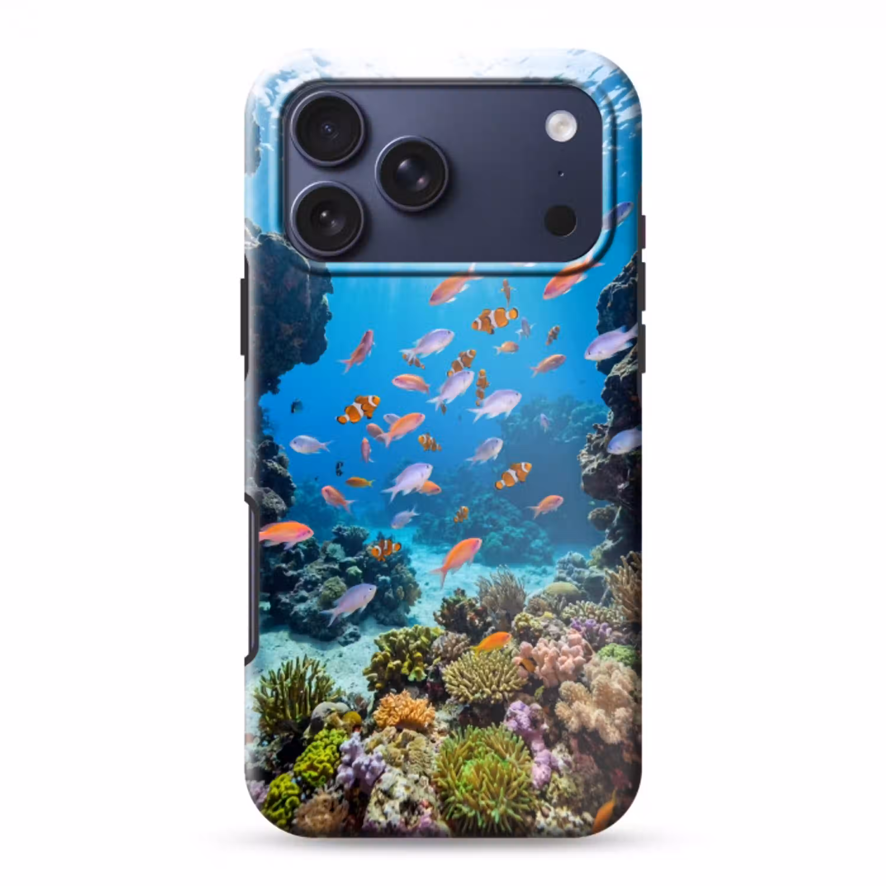 Vis - Koraalrif - Onderwater - Levendig - Blauw Toughcase MagSafe Apple iPhone 17 Pro Max klein -3d