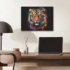Tijger - Graffiti - Dieren - Zwart PET vilt klein -sfeer5