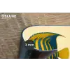 Felgeel - Vis - Strepen - Vinnen Placemat vinyl groot -closeup