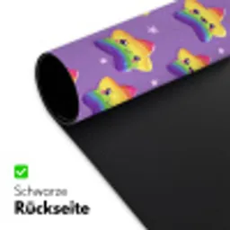 Sterren - Regenboog - Paars Muismat XXL klein 681 -ysfeer2_duits