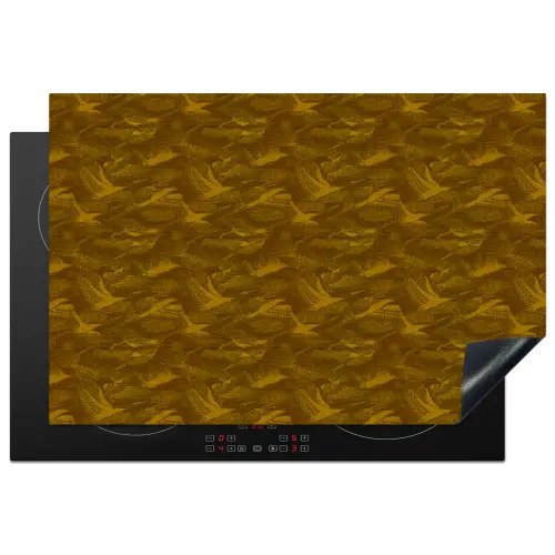 Goud - Vogels - Patroon Inductie beschermer vinyl 3mm klein 276 -3d