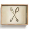 Beige - Vintage - Bestek Dienblad Rechthoek middel -z3d_shopping