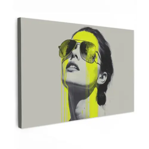 Vrouw - Bril - Verf canvas 2cm klein -z3d