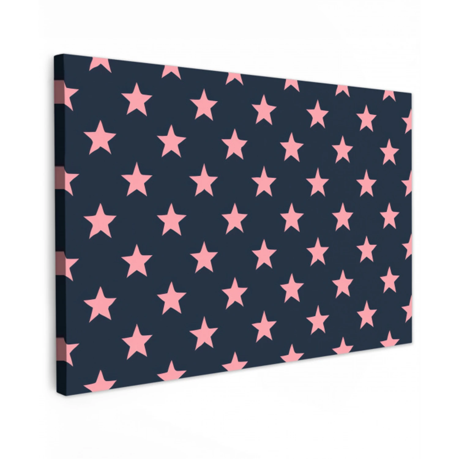 Patroon - Sterren - Roze Tuinposter op houten frame 2 cm dik klein 845 -3d