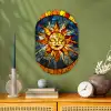 Mozaïek - Zon - Geel - Cirkel Wandcirkel Ovaal Forex klein -sfeer2