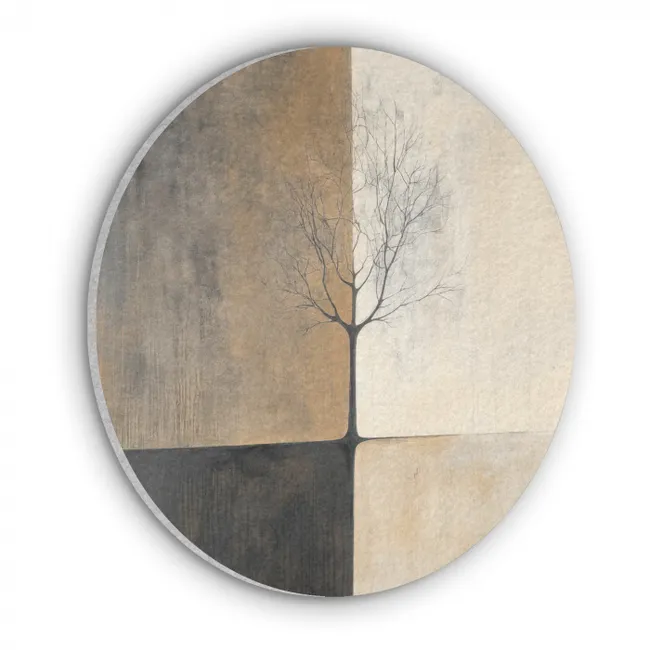 Acoustic painting round - Tree - Plains - Branches - Gradient