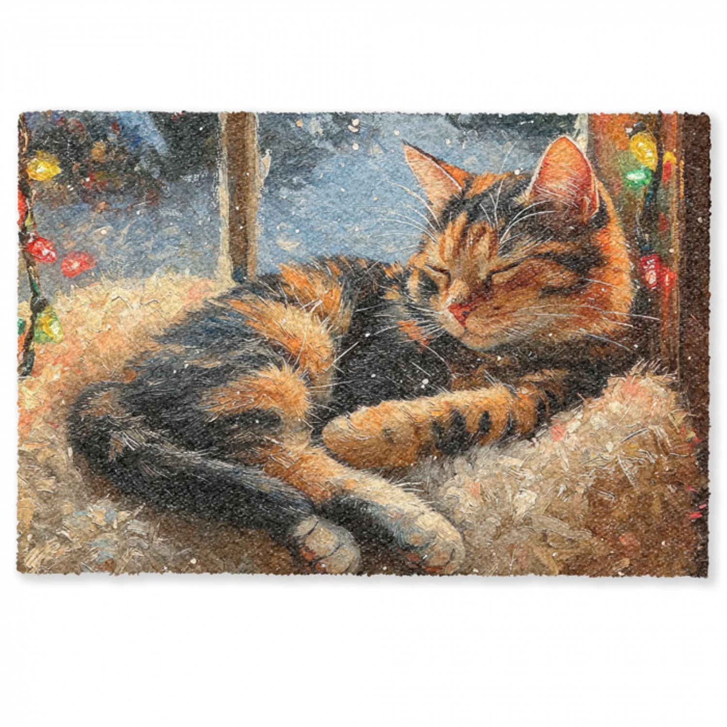 Kat - Kerst - Winter - Dier Deurmat klein -zkaufland3d