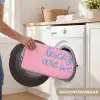 How lucky are we - Klavervier - Roze - Blauw Badmat klein -USP_WasbaarNL