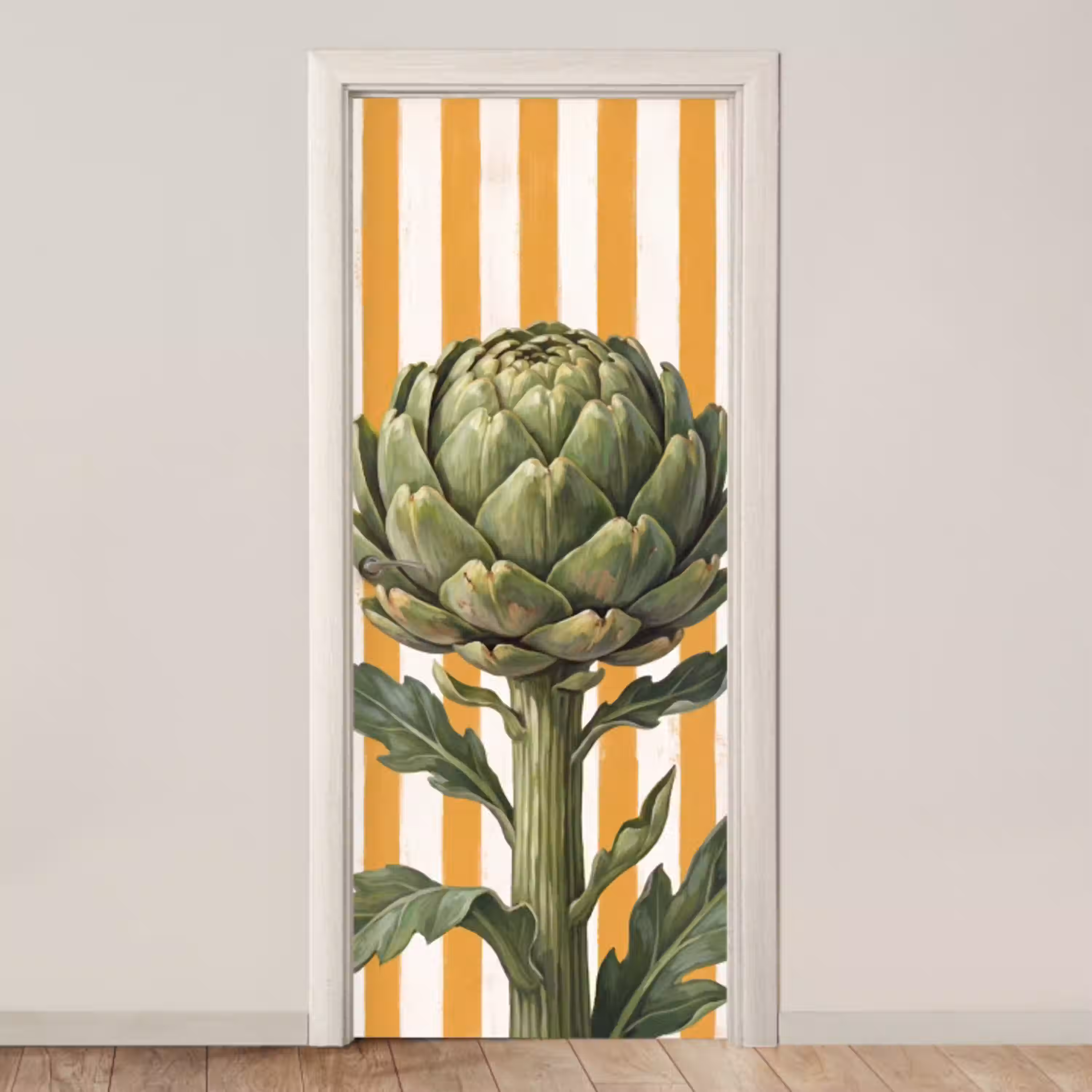 Artisjok - Modern - Groente deurposter klein -3d_beige