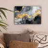 Marmer - Goud - Abstract - Luxe - Zwart en Wit canvas 2cm klein -sfeer1