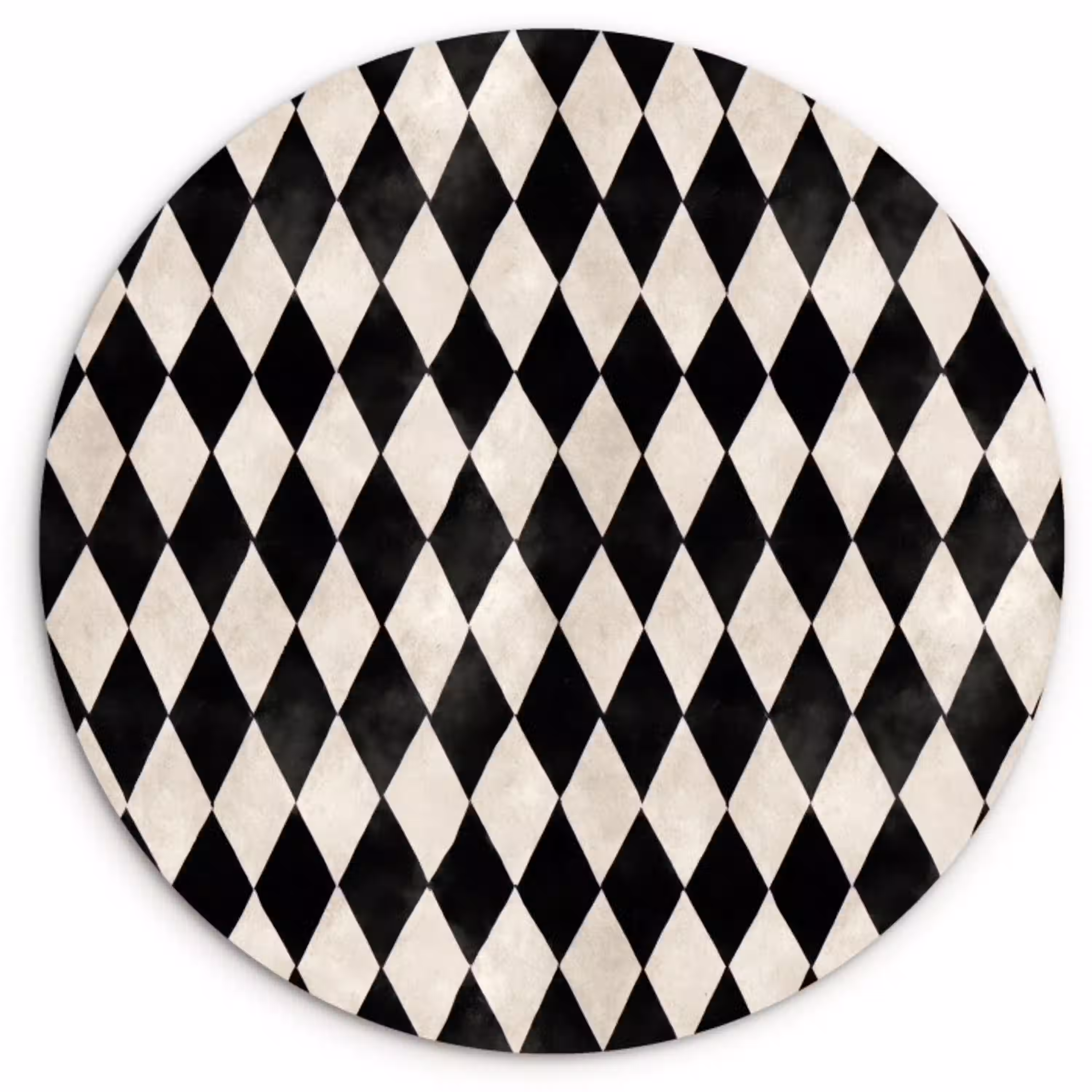 Klassiek - Patroon - Zwart Wandcirkel kunststof plaat 5mm dik klein 188 -3d